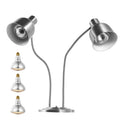 500W Food Warming Lamp - Dual-Head Stainless Steel Heat Lamp