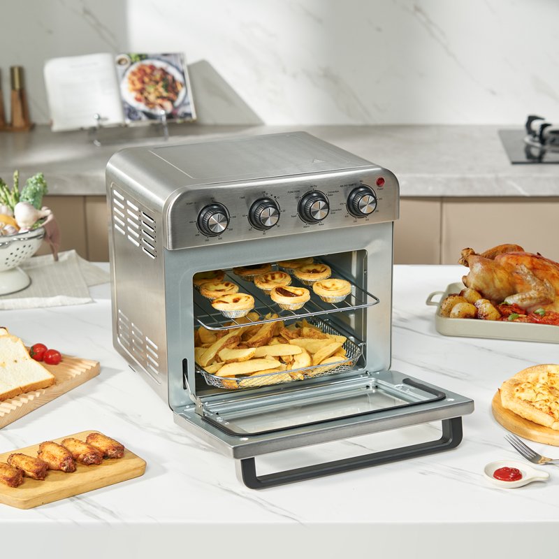7-in-1 Air Fryer Toaster Oven - 18L Stainless Steel Convection Countertop Oven