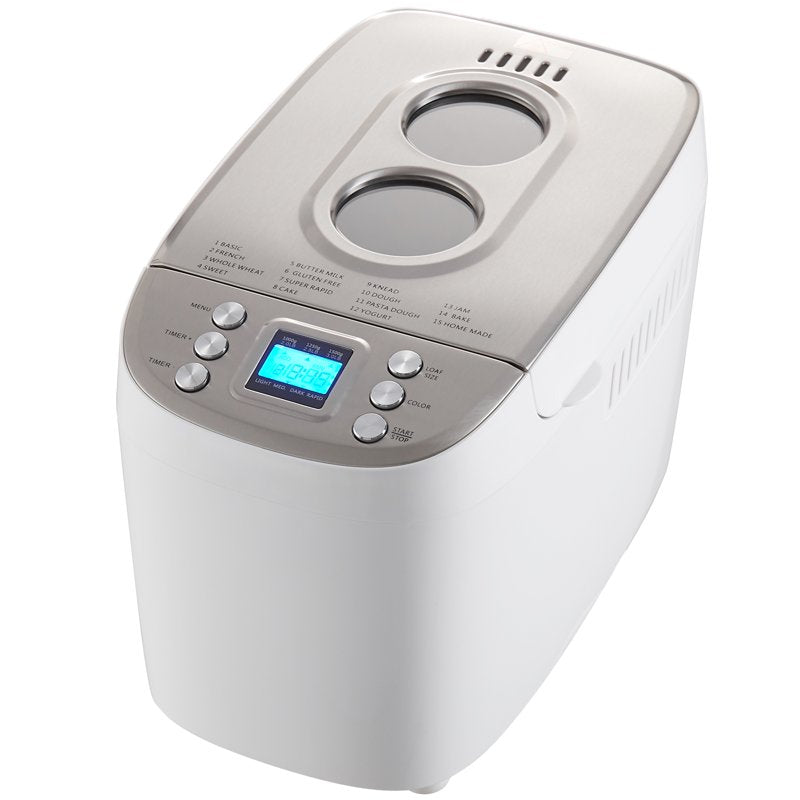 15-in-1 Automatic Bread Maker, 3LB Programmable Bread Machine with Nonstick Pan