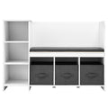 Children's Storage Bench with 6 Cubbies & 3 Drawers