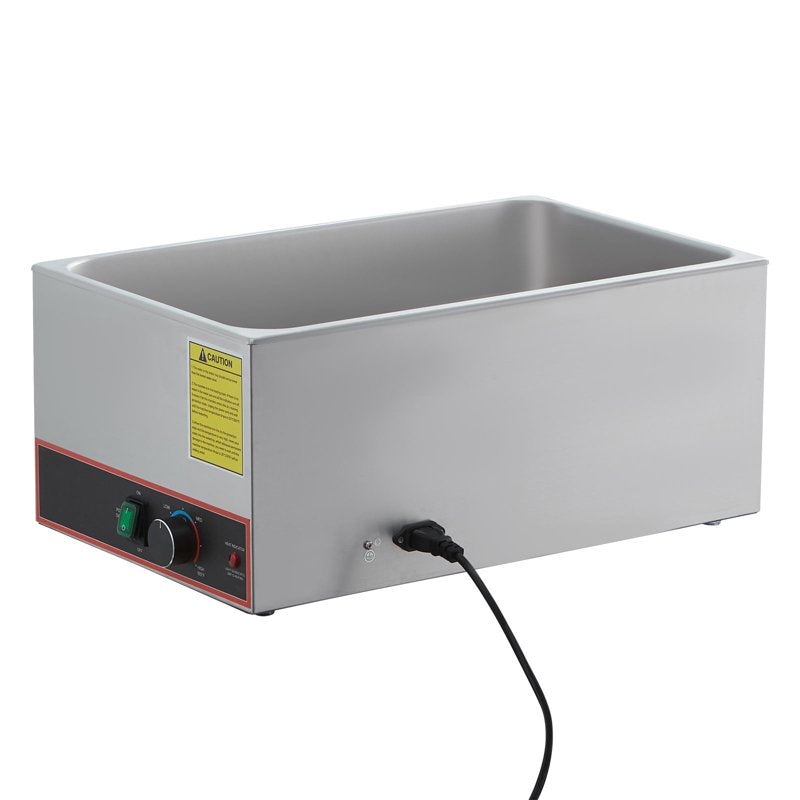 Commercial Electric Food Warmer - 1500W Stainless Steel Bain Marie