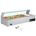 1500W Electric Food Warmer - Stainless Steel Bain Marie with Glass Lid