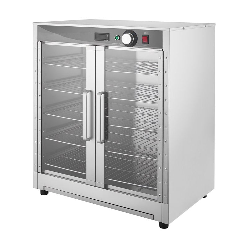5-Tier Commercial Food Warming Cabinet - Stainless Steel Hot Box with Water Tray