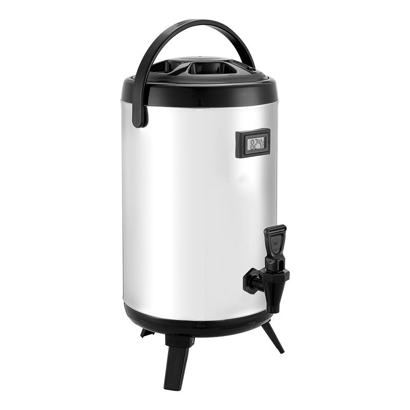 2 Gallon Stainless Steel Insulated Beverage Dispenser with Spigot