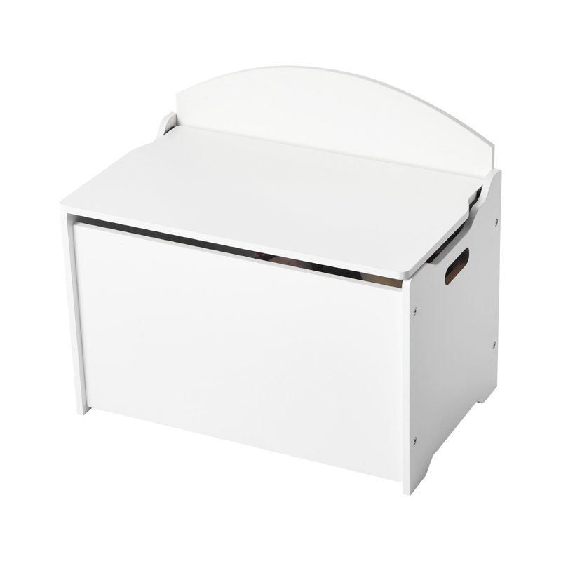 Kids Wooden Storage Bench with Backrest - Toy Chest & Seating