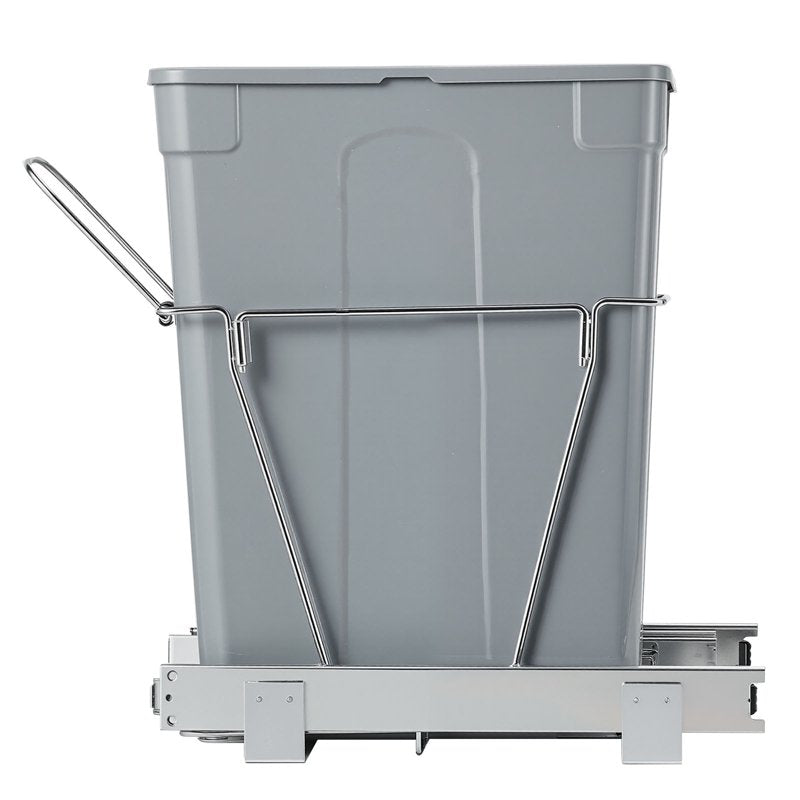 Pull-Out Trash Can - 35QT Under-Sink Waste Bin with Metal Slides