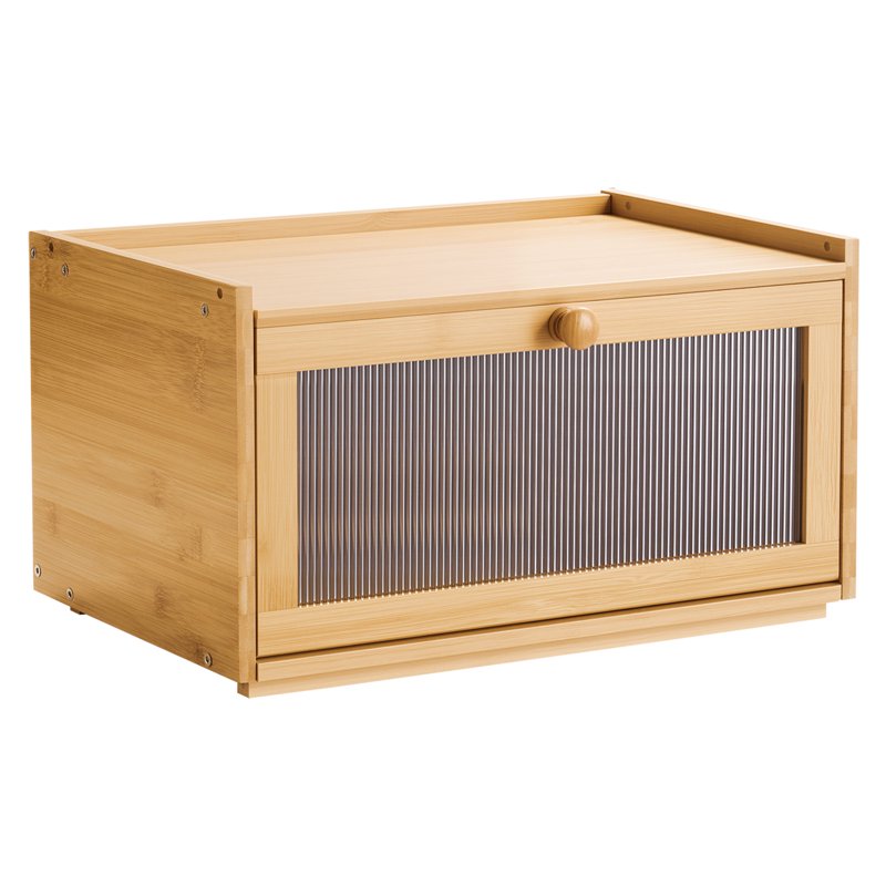 Bamboo Bread Storage Box - Large Capacity Rectangle Design