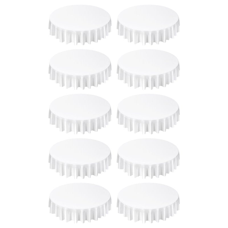 90-Inch Round Tablecloths - 10 Pack, Durable Polyester, Wrinkle-Resistant