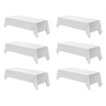 Durable White Tablecloths for Rectangular Tables - 6 Pack, 60x102 Inches