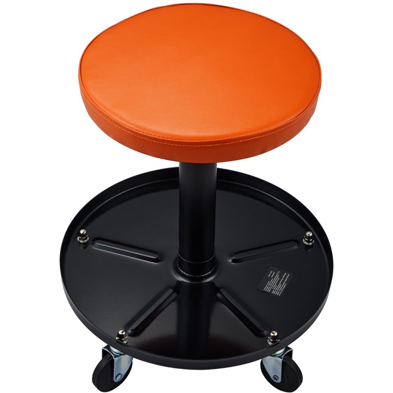 Pneumatic Rolling Mechanic Stool - 250 LBS Capacity, Adjustable Height