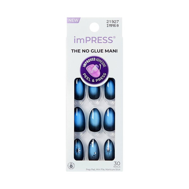 Blue Almond Press On Nails - Medium Length, 30 Count