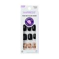 Short Square Press-On Nails in Black - 30 Pieces