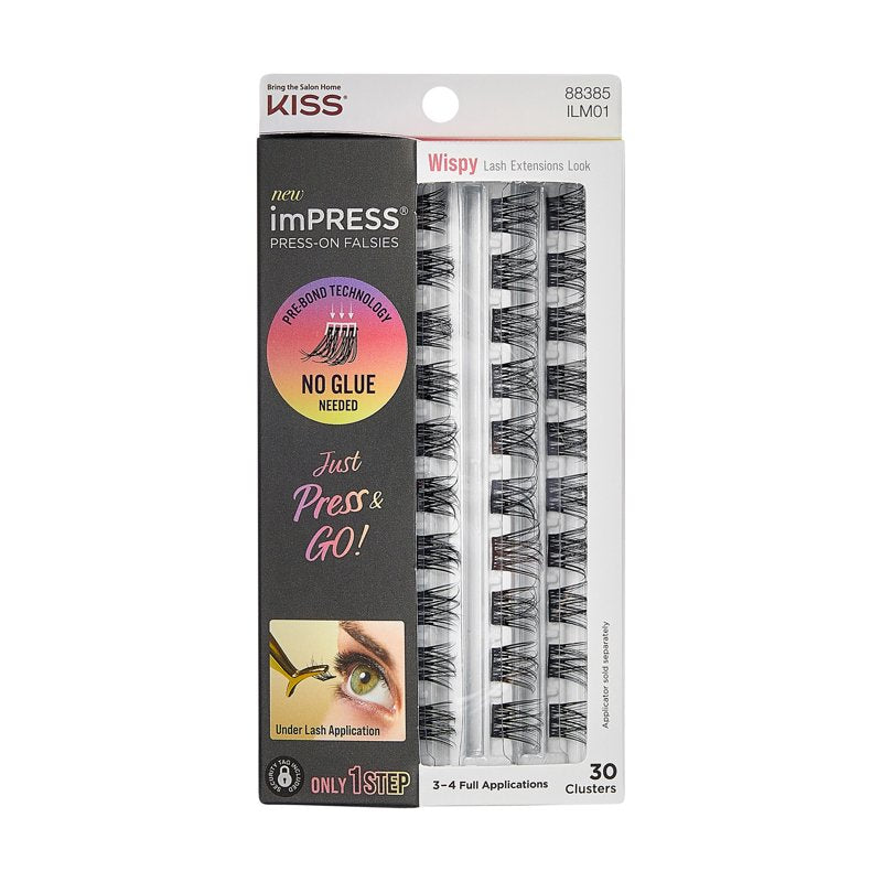 Self-Adhesive Wispy Lash Clusters - 30 Count Press-On Eyelash Refill
