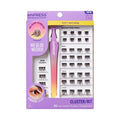 Press-On False Eyelash Clusters Kit - 36 Natural Volume Lashes with Applicator