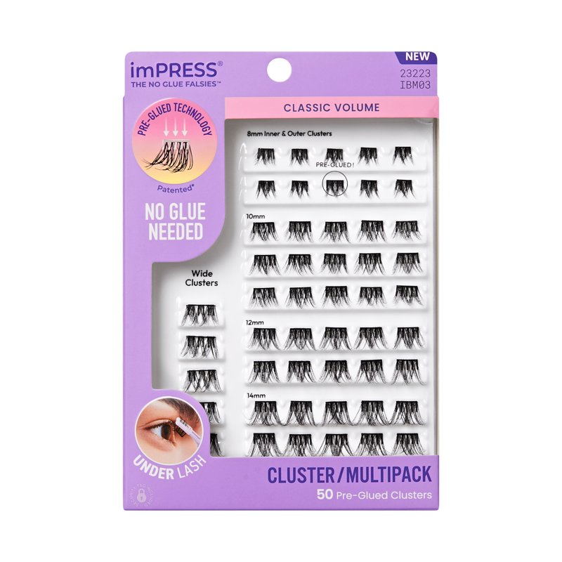 Pre-Glued Lash Clusters Multipack - 50 Self-Adhesive False Eyelashes