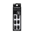Black Short Squoval Press-On Nails - 30 Pieces