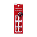 Short Red Squoval Press-On Nails - 30 Pieces, No Glue