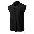 Kalauyu Men's Medieval Pirate Sleeveless Tank Top - Black, M