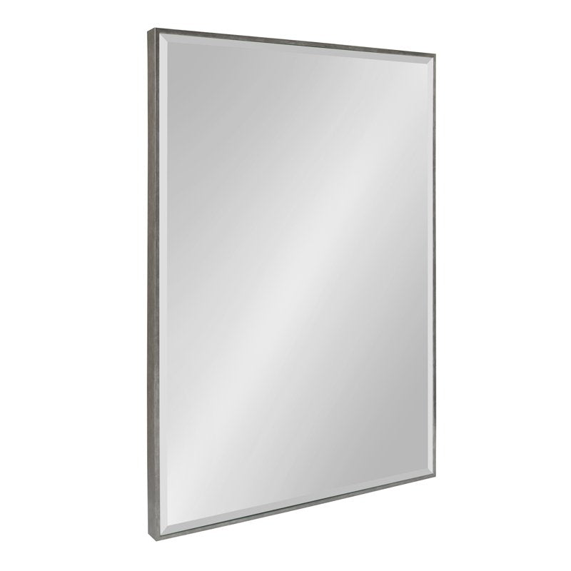 Large Rectangle Wall Mirror - 24.75x36.75 Dark Silver Modern Decor