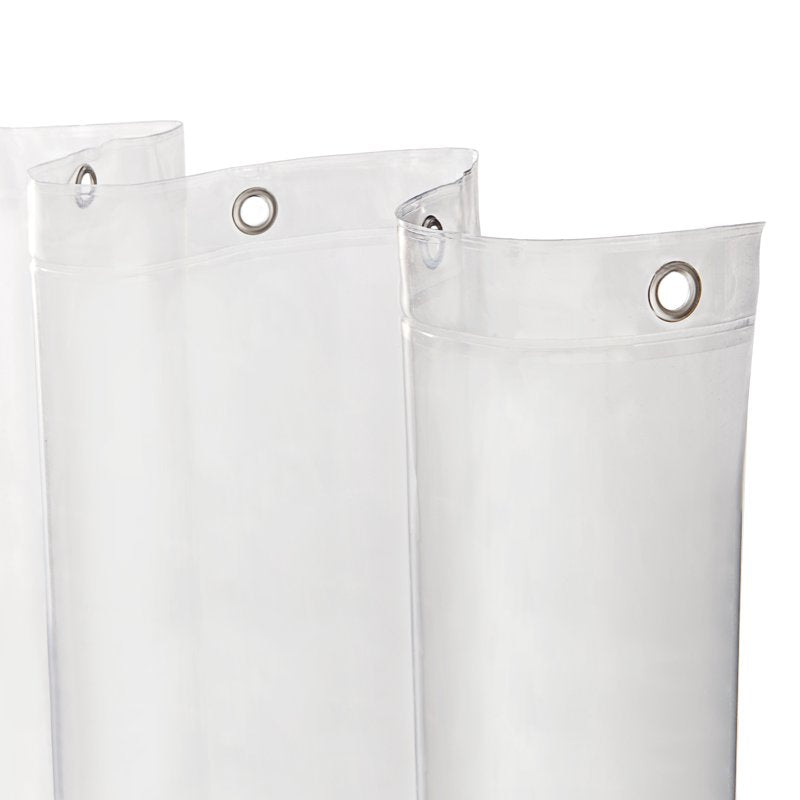 Heavyweight Clear PEVA Shower Curtain Liner - 70 x 72 Inches, Waterproof & Odorless, Rust-Resistant Grommets, Weighted Hem - Variation of Clear