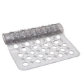 Vinyl Bath Mat with Suction Cups & Large Drain Holes - 27 x 14.5 inches, Grey
