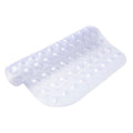 Clear Shower Floor Mat with Suction Cups and Drain Holes - Non-Slip Bath Mat, 30.75 x 15.25 Inches