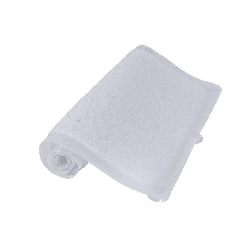 Loofah Shower Mat with Suction Cups - 29 x 17 Inches, Clear Frosted