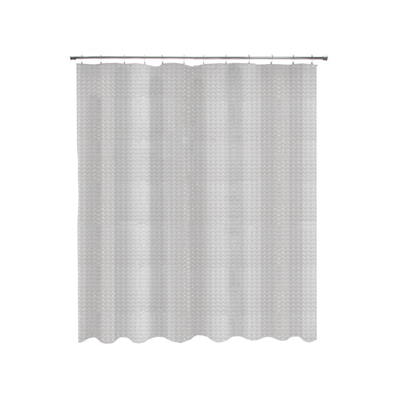Kenney Medium Weight Embossed PEVA Shower Curtain Liner - Gray, 70x72 Inches