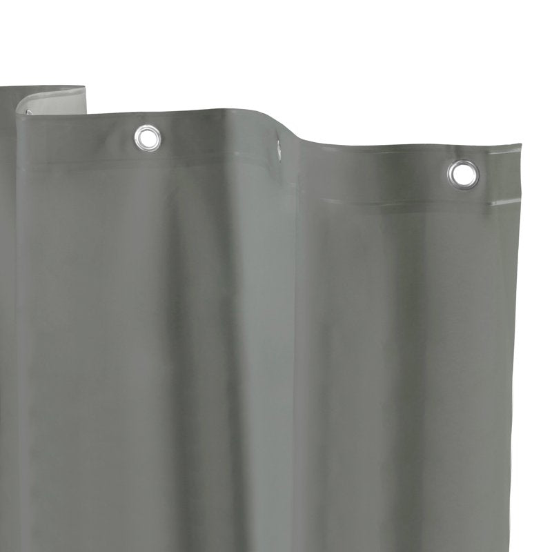 Kenney Medium Weight PEVA Shower Curtain Liner 70x72 Inches, Gray, Waterproof & Odorless
