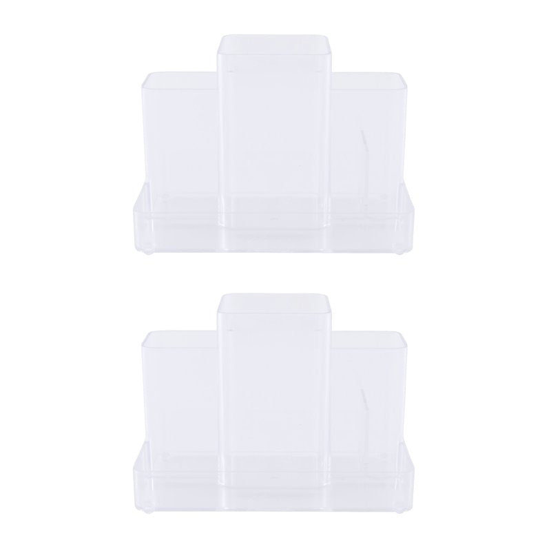 Countertop Hair Care Organizer Set - Clear Bathroom Storage for Hair Dryer & Styling Tools