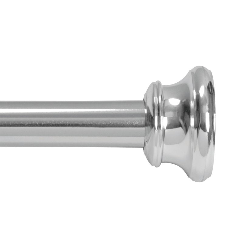 Adjustable Shower Curtain Rod 42-72 Inches Rust-Resistant Steel No Tools Installation