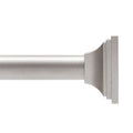 Adjustable Rust-Resistant Steel Shower Curtain Rod - No Tools Needed, 42-72 Inch, Pewter Finish