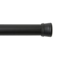 Black Adjustable Spring Tension Shower Curtain Rod - No Tools Needed, Rust-Resistant