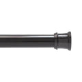 Kenney Twist & Fit Adjustable No Tools Shower Curtain Rod - Black, 42-72 Inch