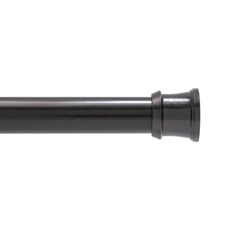 Kenney Twist & Fit Adjustable No Tools Shower Curtain Rod - Black, 42-72 Inch