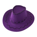 Kids Cowboy Hat Suede Western Hat for Boys & Girls - Purple, One Size, Sun & Costume