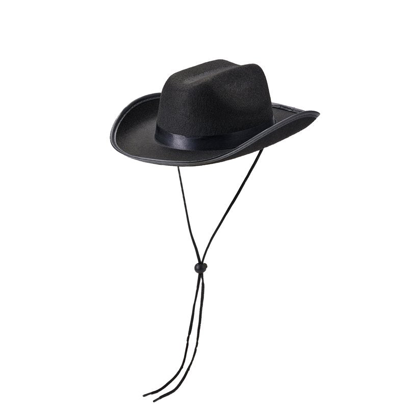 Kids Cowboy Hat Wide Brim Western Cowgirl Costume Accessory Black One Size