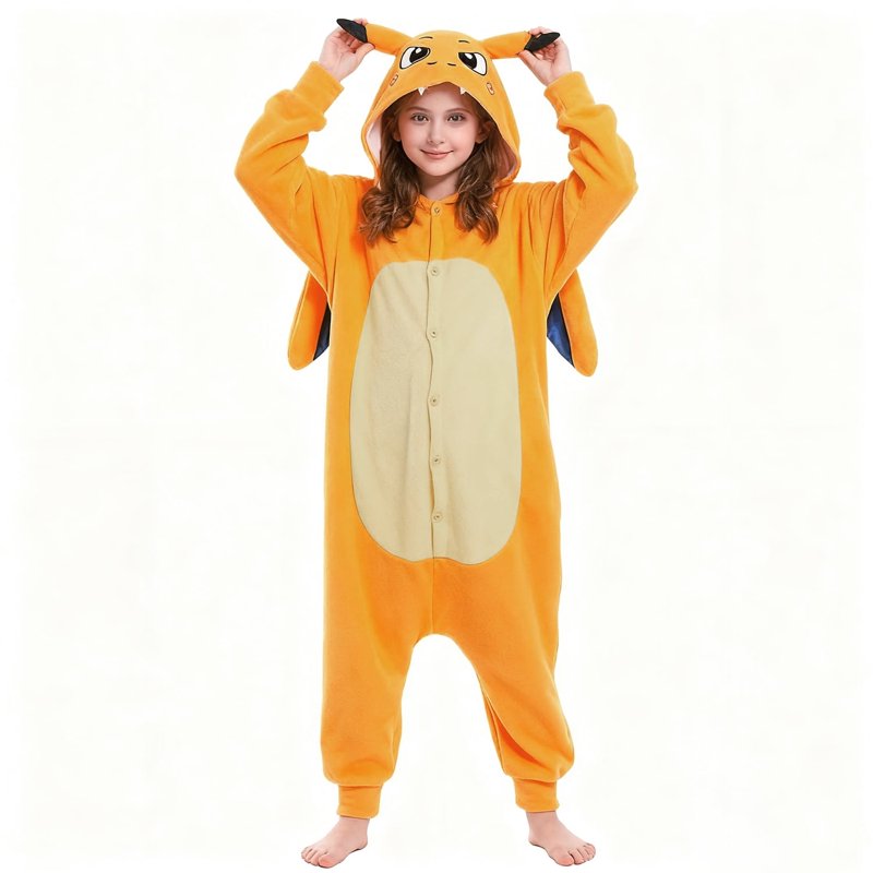 Unisex Dragon Halloween & Christmas Pajamas Onesie for Kids 2-10Y, Variation 4-5T