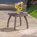 Outdoor Wicker Accent Table - Brown PE Finish