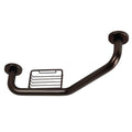 10 x 12 Inch Meridian Angled Grab Bar with Soap Holder - MultiColor