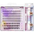 DIY False Eyelash Cluster Kit, 120 Pieces with Bond & Seal Adhesive