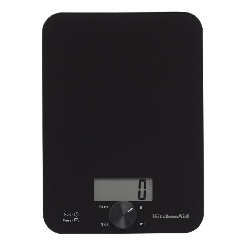 Digital Glass Top Kitchen Scale - 11lb Capacity, Black