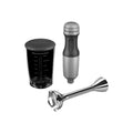 Corded Hand Blender - 2 Speed, 8" Arm, Matte Gray