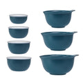 7-Piece Plastic Nesting Mixing Bowl Set with Lids - Agave