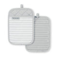 Albany Pot Holders Set - Matte Grey, 2-Pack, 7"x10"
