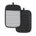 KitchenAid Albany Pot Holder Set - 2-Pack, Matte Black, 7"x10"