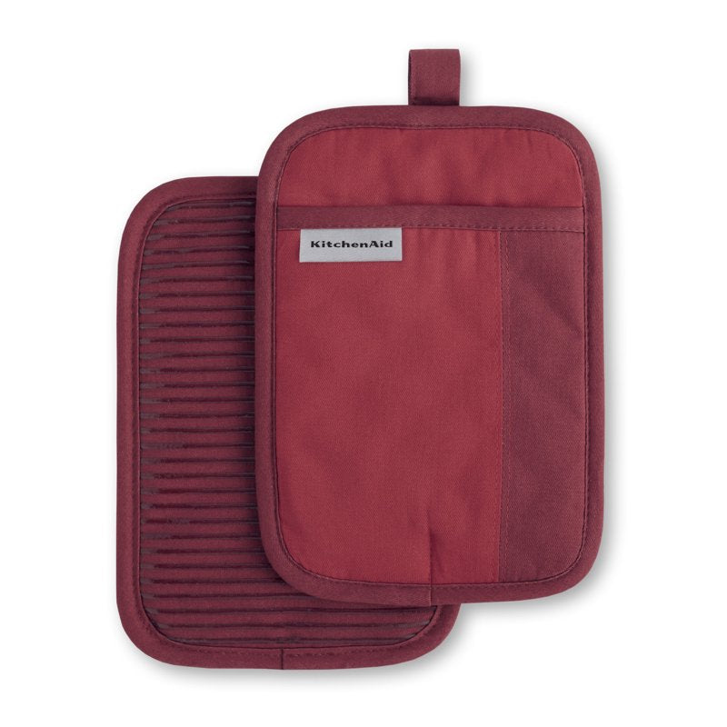 Heat Resistant Pot Holders Set - 2 Piece - Red