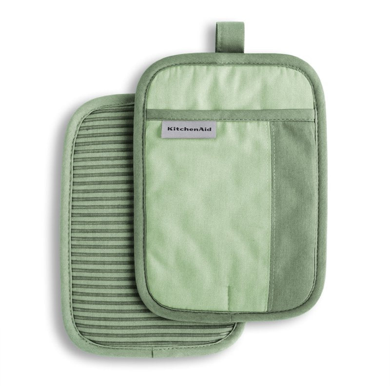 Heat Resistant Pot Holder Set - Pistachio/Graphite Green, 2-Pack