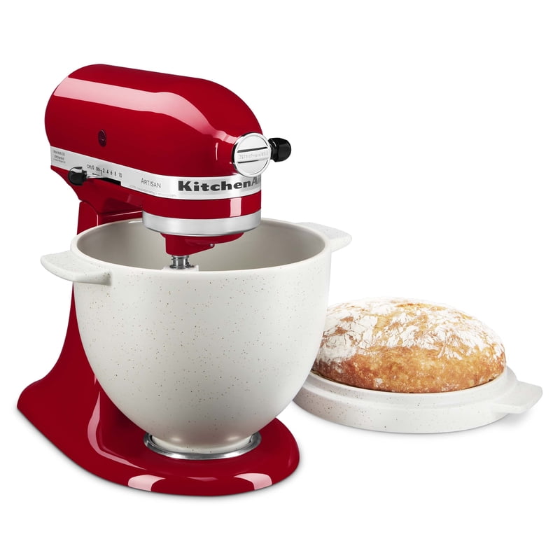 Bread Bowl with Baking Lid for 4.5 & 5 Quart Mixers - Grey Speckle