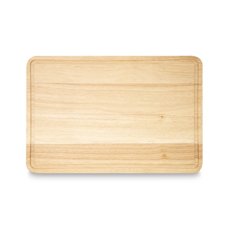 Rubberwood Kitchen Cutting Board - 12x18 Inch Utility Board